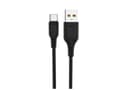 Miniatyrbild 1 av 5: Denmen USB cable CABLE USB MICRO 2.4A BLACK 2M. ABS/PVC D23V braid