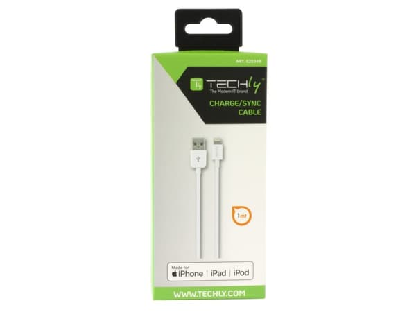 Techly ICOC-APP-8WHTY2 lynkabel 1 m Hvit