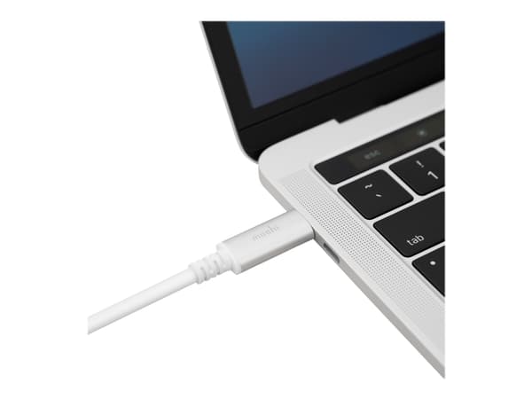 Moshi - DisplayPort-kabel - 24 pin USB-C (hann) til DisplayPort (hann) - Thunderbolt 3 / DisplayPort 1.3 - 1.5 m - 5K-støtte - hvit