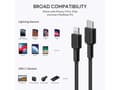 Pikkukuva 5 / 5: Aukey CB-CL03 nylon Lightning-USB C | USB Power Delivery USB-PD | 2m | Apple MFi sertifikaatti | musta