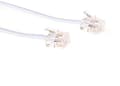 Miniatyrbild 2 av 2: MicroConnect - Telefonkabel - RJ-11 (hane) till RJ-11 (hane) - 2 m - platt - vit