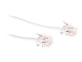 Miniatyrbild 1 av 2: MicroConnect - Telefonkabel - RJ-11 (hane) till RJ-11 (hane) - 2 m - platt - vit