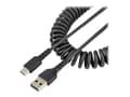 Miniatyrbilde 4 av 5: StarTech.com 20in (50cm) USB A to C Charging Cable, Coiled Heavy Duty Fast Charge & Sync USB-C Cable, High Quality USB 2.0 A to Type-C, Rugged Aramid