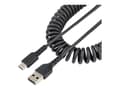 Miniatyrbilde 5 av 5: StarTech.com 20in (50cm) USB A to C Charging Cable, Coiled Heavy Duty Fast Charge & Sync USB-C Cable, High Quality USB 2.0 A to Type-C, Rugged Aramid
