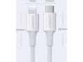 Miniatyrbilde 2 av 5: Ugreen cable MFi cable USB Type C - Lightning 20W 3A 0.25 m white (US171)