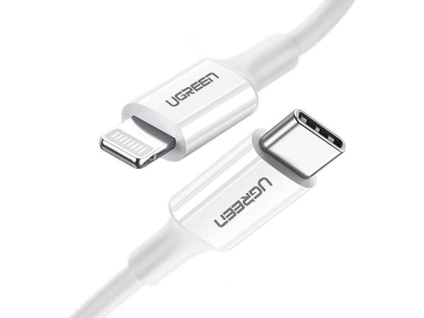 Ugreen cable MFi cable USB Type C - Lightning 20W 3A 0.25 m white (US171)
