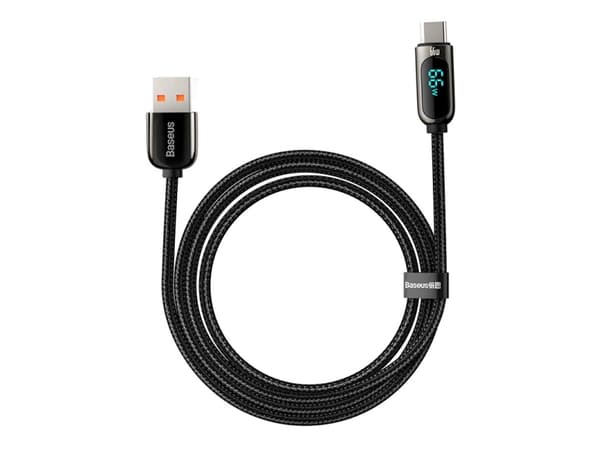 Baseus CASX020001, 1 m, USB A, USB C, Svart