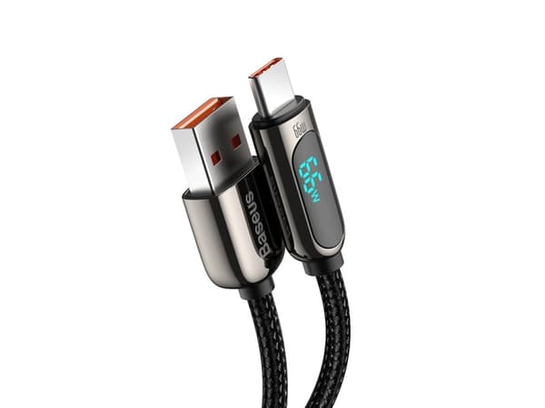 Baseus CASX020001, 1 m, USB A, USB C, Svart