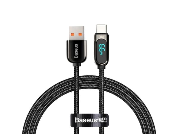 Baseus CASX020001, 1 m, USB A, USB C, Svart