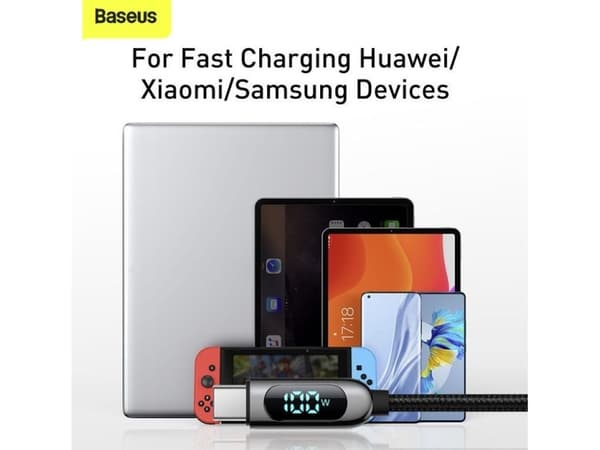 Baseus CATSK-B01, 1 m, USB C, USB C, USB 2.0, 0,48 Gbit/s, Svart
