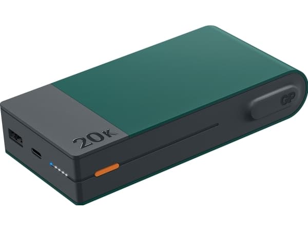 GP Batteries Portable PowerBank M20B, 20000 mAh, Litium Polymer (LiPo), Quick Charge 3.0, Grön