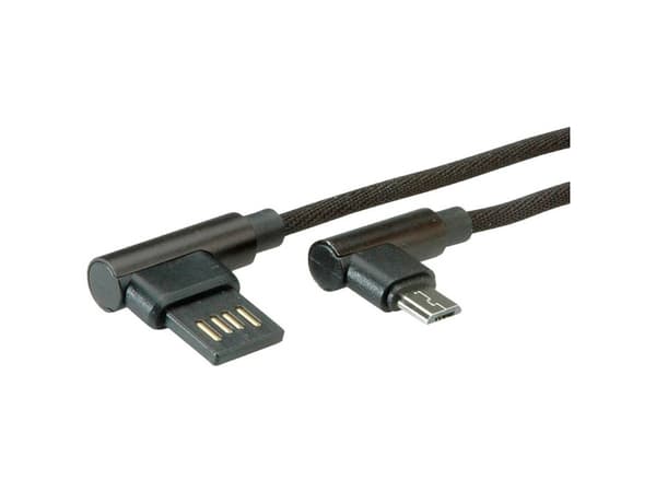 ROLINE 11.02.8720, 0,8 m, USB A, Micro-USB B, USB 2.0, 480 Mbit/s, Lajittelu