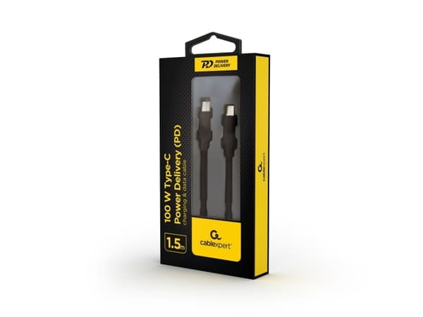 Cablexpert - USB-kabel - 24 pin USB-C (hann) til 24 pin USB-C (hann) - USB 2.0 - 1.5 m - USB Power Delivery (100 W)