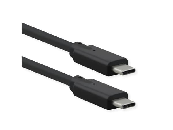 ROLINE 11.02.9070, 0,5 m, USB C, USB C, USB 3.2 Gen 2 (3.1 Gen 2), 20 Gbit/s, Svart
