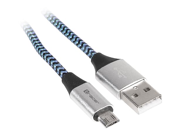 Tracer - USB-kabel - USB (hane) till Micro-USB Type B (hane) - USB 2.0 - 1 m - svart, blå