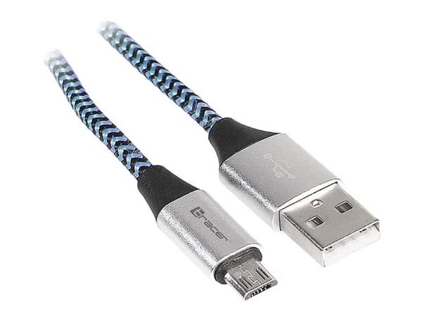 Tracer - USB-kabel - USB (hane) till Micro-USB Type B (hane) - USB 2.0 - 1 m - svart, blå