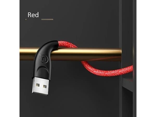 Usams USB-A - USB-C 2 m USB-kabel Röd (6958444983554)