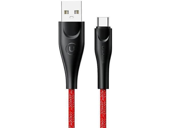 Usams USB-A - USB-C 2 m USB-kabel Röd (6958444983554)