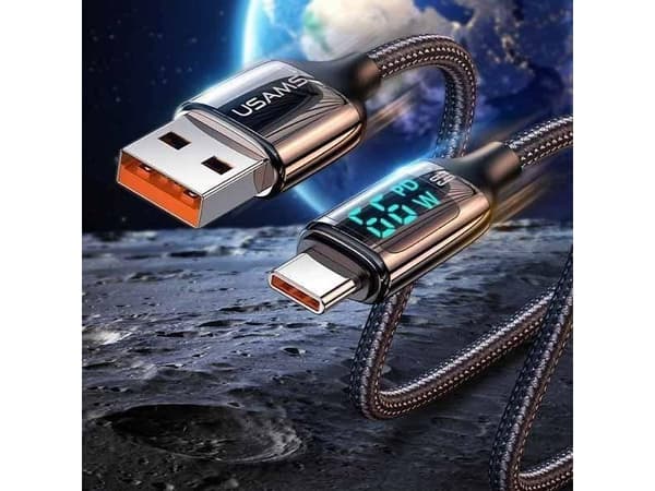 Usams USB-A - USB-C 1,2 m USB-kabel Vit (6958444975429)