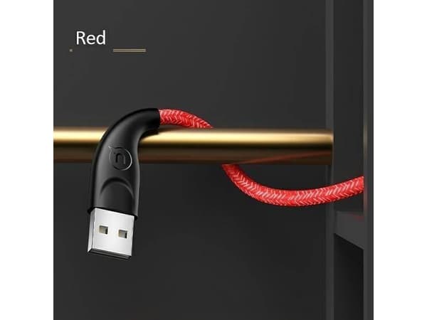 Usams USB-A - microUSB-kabel 3 m Röd (6958444983639)