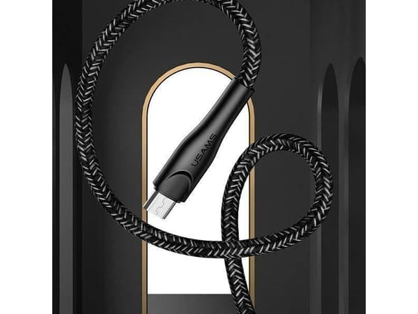 Usams USB-A - microUSB-kabel 3 m Röd (6958444983639)