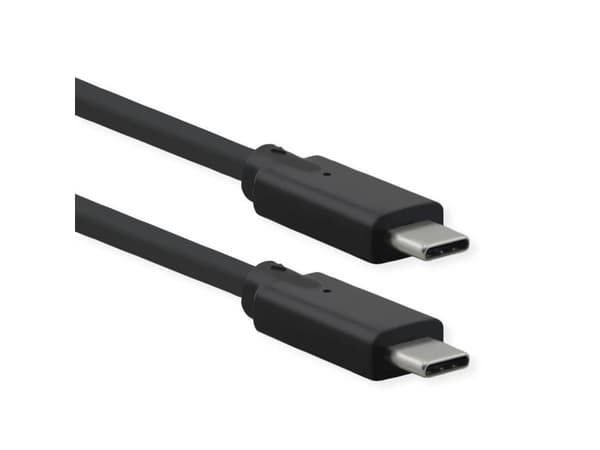 ROLINE 11.02.9072, 1,5 m, USB C, USB C, USB 3.2 Gen 2 (3.1 Gen 2), 20 Gbit/s, Svart