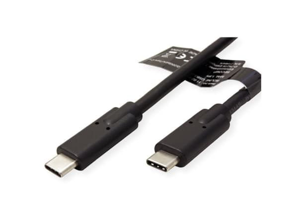 ROLINE 11.02.9072, 1,5 m, USB C, USB C, USB 3.2 Gen 2 (3.1 Gen 2), 20 Gbit/s, Svart