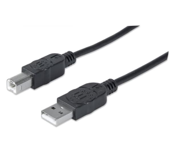 USB 2,0 Cable A/B,, 1,0m sort