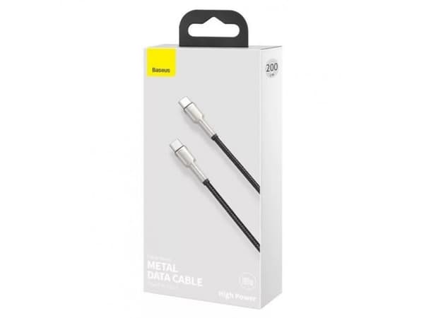 Baseus 6953156202368, 2 m, USB C, USB C, USB 2.0, 0,48 Gbit/s, Svart