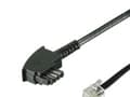 Miniatyrbild 1 av 4: Goobay 68536, 6 m, TAE-F, RJ11, Sort, Hanstik, Hanstik