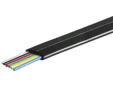 Goobay 93306, 100 m, Sort, Flat, Polyvinylklorid (PVC), 1 stykker, Hjul