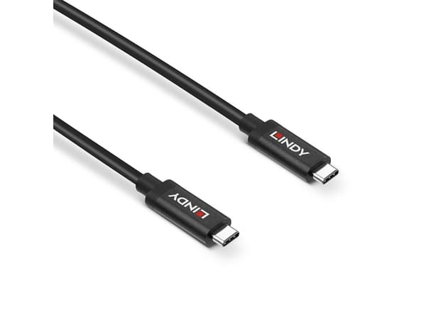 Lindy 43348, 3 m, USB C, USB C, USB 3.2 Gen 2 (3.1 Gen 2), 10 Gbit/s, Svart