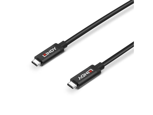 Lindy 43348, 3 m, USB C, USB C, USB 3.2 Gen 2 (3.1 Gen 2), 10 Gbit/s, Svart
