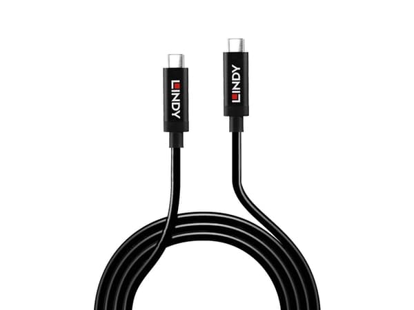 Lindy 43348, 3 m, USB C, USB C, USB 3.2 Gen 2 (3.1 Gen 2), 10 Gbit/s, Svart