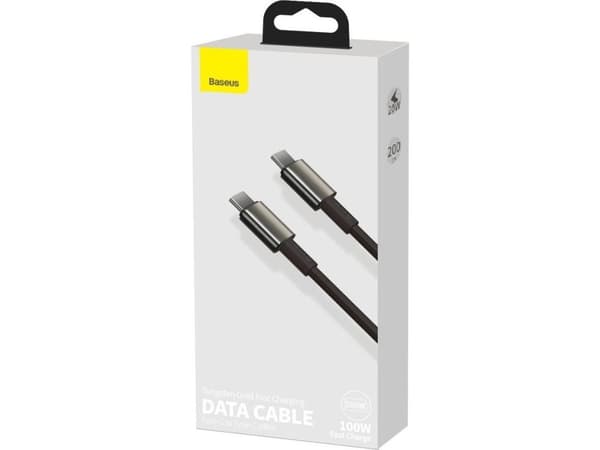 Baseus 6953156232068, 2 m, USB C, USB C, USB 2.0, 480 Mbit/s, Svart