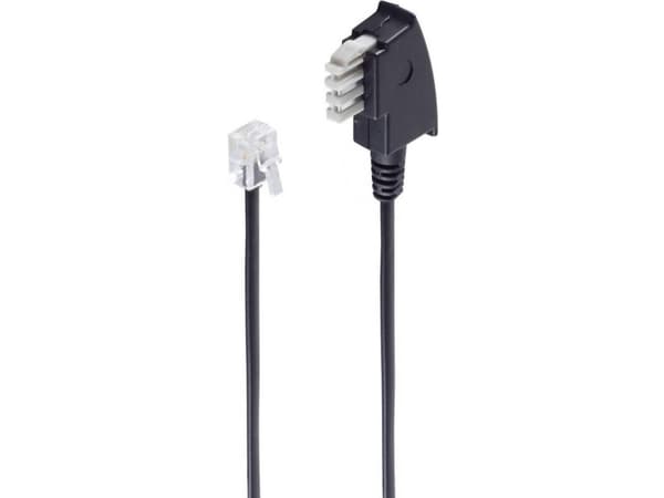 shiverpeaks BS70125-6/2, 15 m, TAE (N), RJ-11, Sort, Hanstik, Hanstik