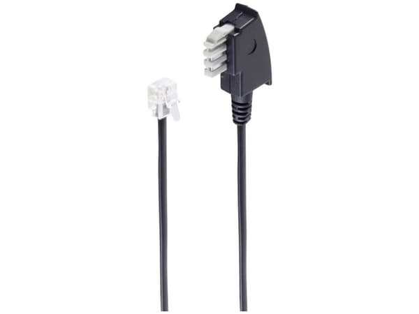 shiverpeaks BS70125-6/2, 15 m, TAE (N), RJ-11, Sort, Hanstik, Hanstik