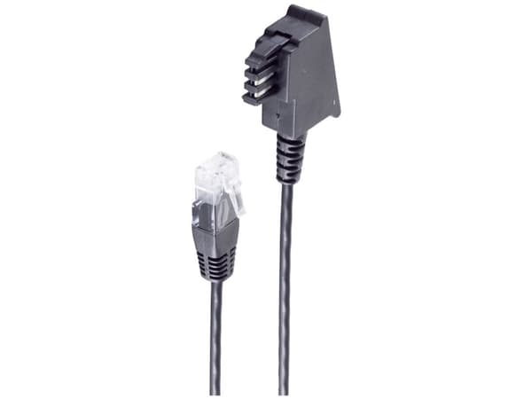 shiverpeaks BS12-09095, 20 m, RJ-45, TAE (F), Sort, Hankjønn, Hankjønn