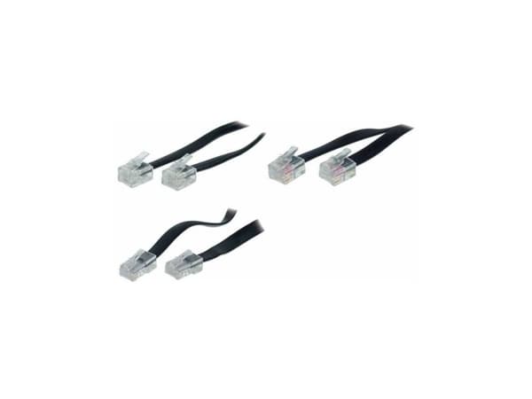shiverpeaks BS70256, 6 m, RJ-11, RJ-45, Svart, Hanstik