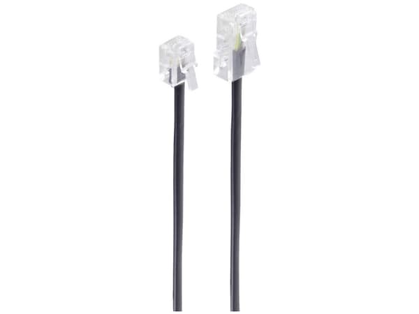 shiverpeaks BS70256, 6 m, RJ-11, RJ-45, Svart, Hanstik