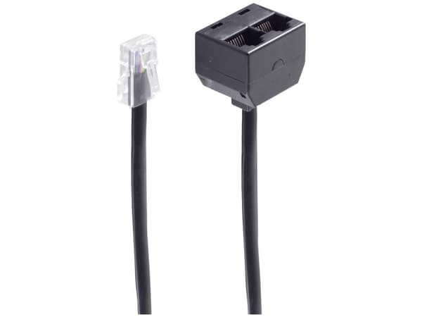 shiverpeaks BS71231-8/4, 0,15 m, RJ-45, RJ-45, Svart, Manlig kontakt, Kvinnlig kontakt