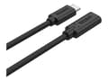 Miniatyrbild 2 av 5: Unitek - USB-förlängningskabel - 24 pin USB-C (hane) till 24 pin USB-C (hona) - USB 3.2 Gen 2 / Thunderbolt 3 - 20 V - 5 A - 1 m - 4K60Hz stöd, USB-s