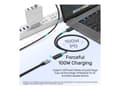 Miniatyrbilde 2 av 5: Unitek C14086BK - USB-forlengelseskabel - 24 pin USB-C (hunn) til 24 pin USB-C (hann) - USB 3.2 Gen 2 - 20 V - 5 A - 1.5 m - USB Power Delivery (100