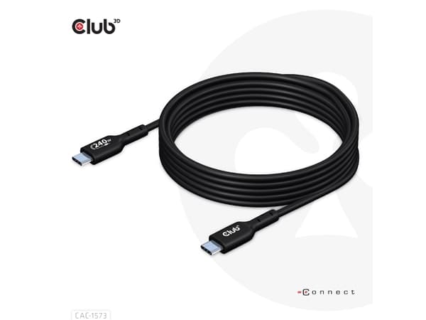 CLUB3D CAC-1573 USB-kablar 2 m USB4 Gen 2x2 USB C Röd