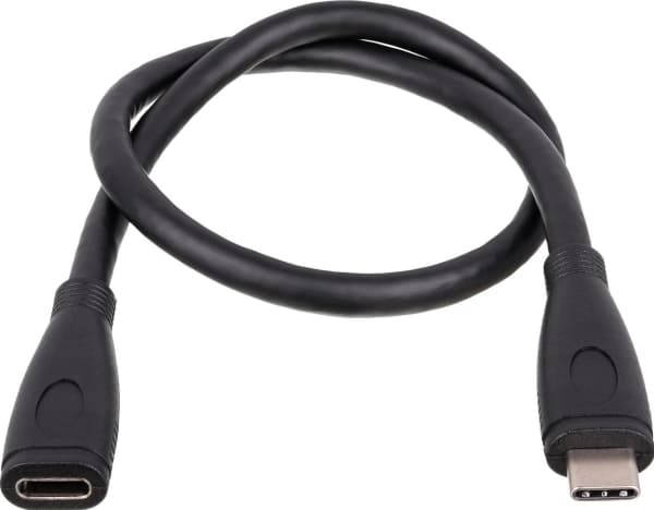 Akyga AK-USB-32 - USB-förlängningskabel - 24 pin USB-C (hane) till 24 pin USB-C (hona) - USB 3.2 Gen 2 - 20 V - 5 A - 30 cm - stöd för 4K - svart