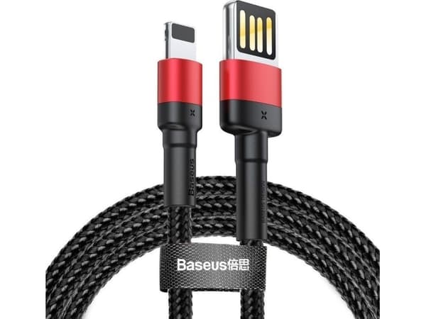 Baseus 6953156283336, 1 m, USB C, Svart, Rød