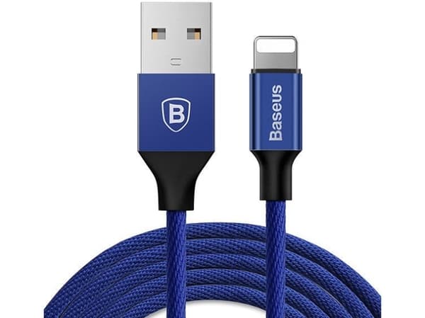 Baseus Yiven, 1,2 m, Lightning, USB A, Hankjønn, Hankjønn, Blå