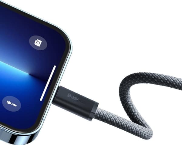 Baseus Dynamic, 2 m, Lightning, USB C, Hankjønn, Hankjønn, Grå