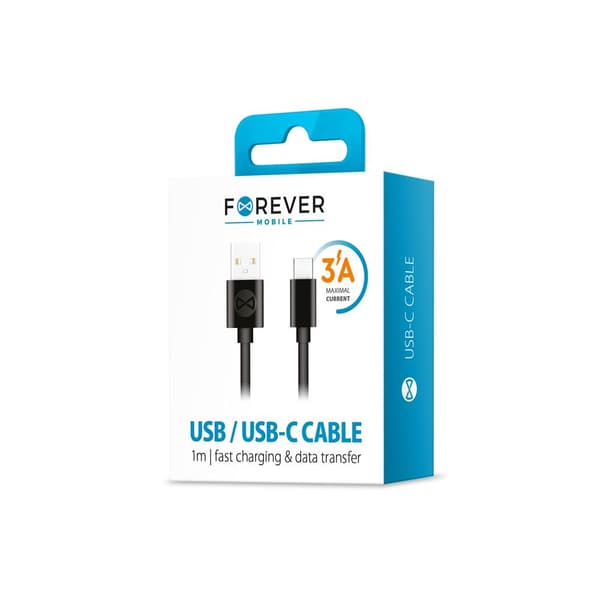 2-PACK Snabbladdning 1M USB-C 3Amp kabel laddare / Dataöverföring