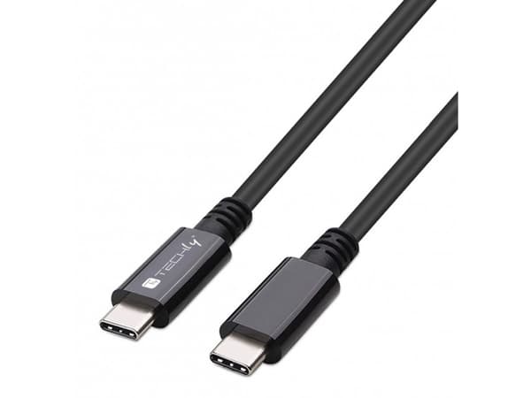 Techly ICOC MUSB40-CMCM08, 0,8 m, USB C, USB C, USB4 Gen 3x2, 40 Gbit/sek., Sort